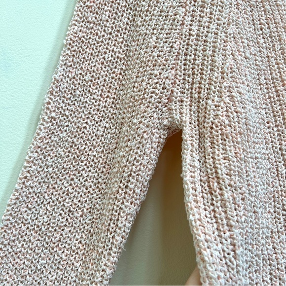Free People Pale Pink Crew Neck Knit Sweater, Size Small - Picture 5 of 12